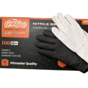 Heavy duty 10mil black nitrile BBQ gloves XL size