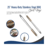 BBQ Grill Gear extra long stainless steel tongs heavy duty grilling tool