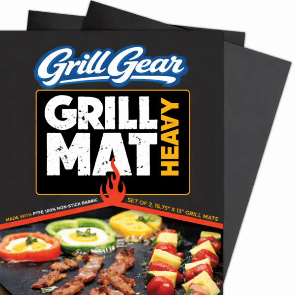Non-stick BBQ grill mats used on a barbecue grill