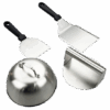 Smash burger kit with stainless steel press, lid, and spatula