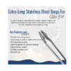 BBQ Grill Gear extra long stainless steel tongs heavy duty grilling tool
