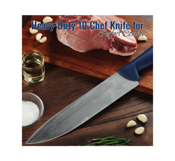 BBQ Grill Gear 10 inch chef knife stainless steel blade ergonomic handle