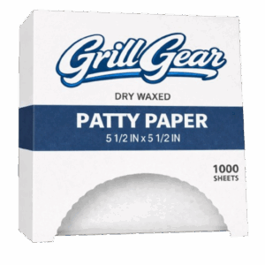 Grill Gear patty paper sheets used for burger prep