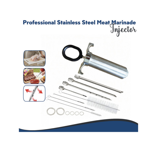 BBQ Grill Gear stainless steel meat injector marinade tool