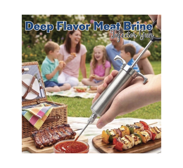 BBQ Grill Gear stainless steel meat injector marinade tool