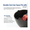 Cast iron melting pot with silicone BBQ brush for grilling