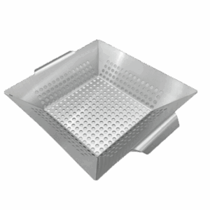 Stainless steel square BBQ grill basket for outdoor grilling