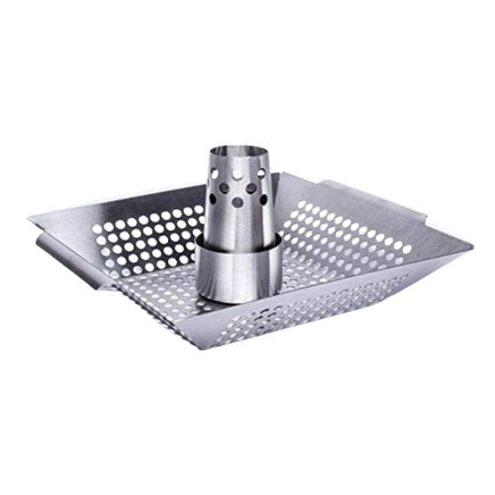 Beer can chicken roasting pan with stainless steel stand