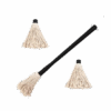 BBQ cotton fiber basting mop with wooden handle and mop heads