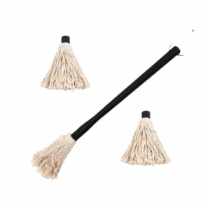 BBQ cotton fiber basting mop with wooden handle and mop heads