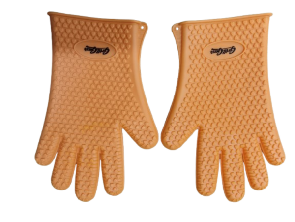 Heat resistant BBQ silicone gloves waterproof non slip