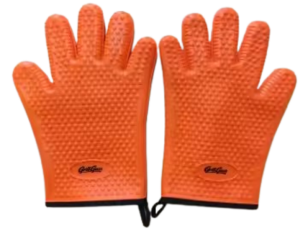 Heat resistant BBQ silicone gloves waterproof non slip