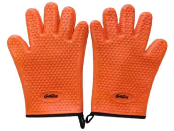 Heat resistant BBQ silicone gloves waterproof non slip