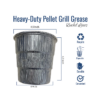 Disposable pellet grill bucket liners for grease cleanup