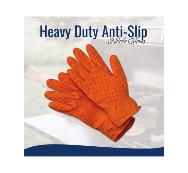 BBQ Grill Gear premium nitrile gloves for food handling and BBQ prep