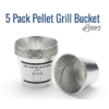 Disposable pellet grill bucket liners for grease cleanup