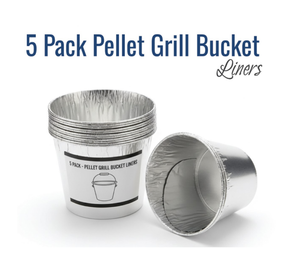 Disposable pellet grill bucket liners for grease cleanup