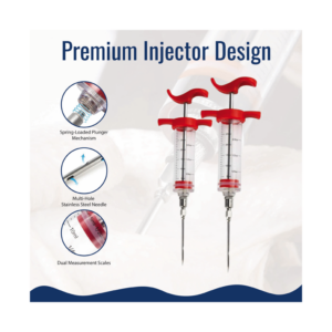 BBQ Grill Gear premium meat injector stainless steel marinade injector