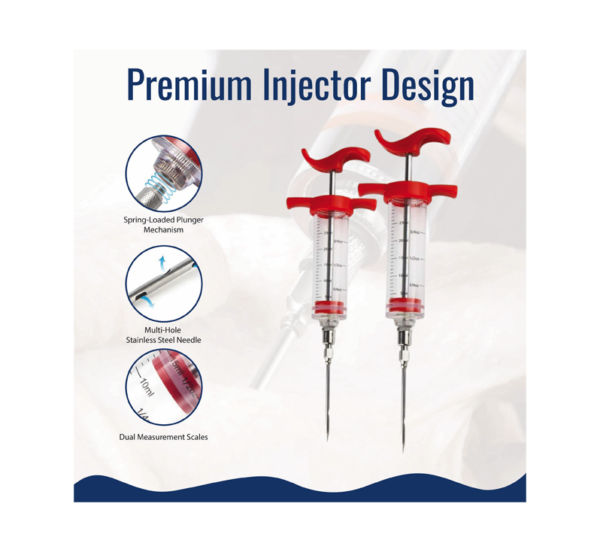 BBQ Grill Gear premium meat injector stainless steel marinade injector