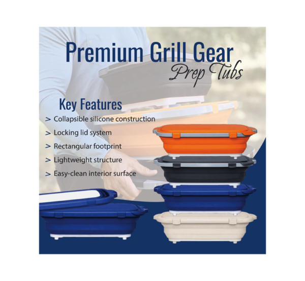 BBQ Grill Gear premium prep tubs for food prep and marinating