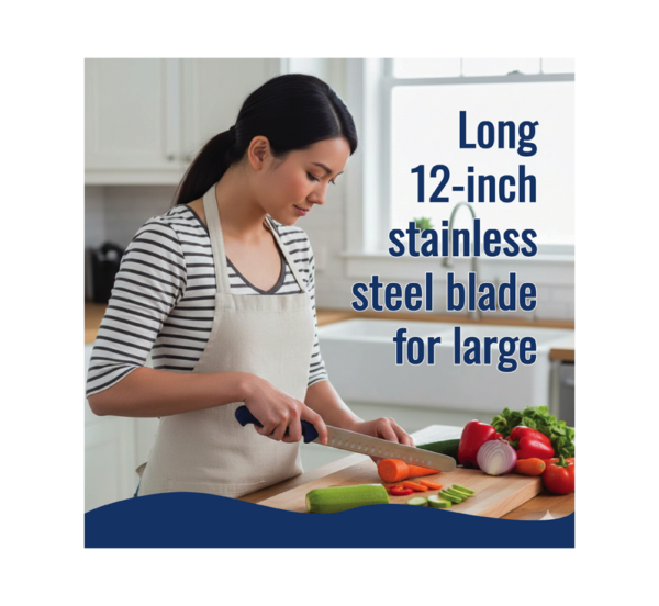 BBQ Grill Gear 12 inch slicer knife granton edge stainless steel blade