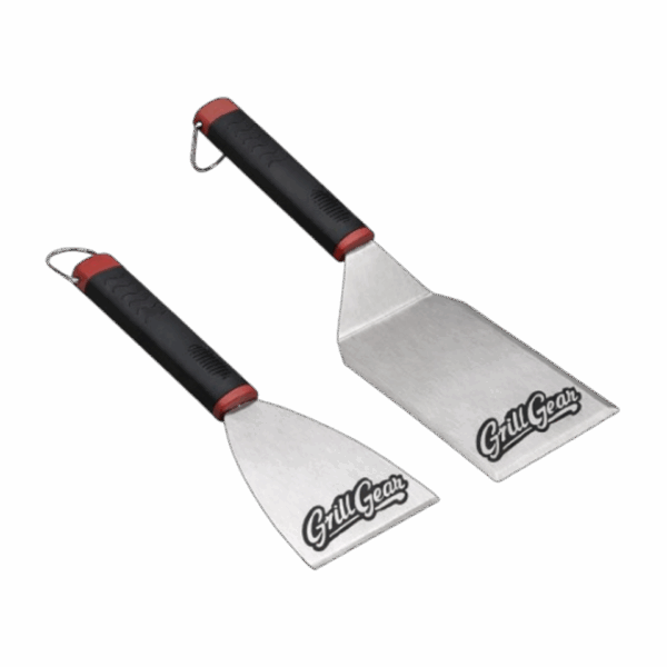 Grill Gear professional stainless steel spatula and scraper combo