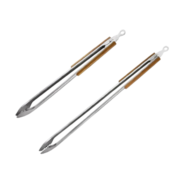 32 and 25 inch heavy duty stainless steel grill tongs for BBQ