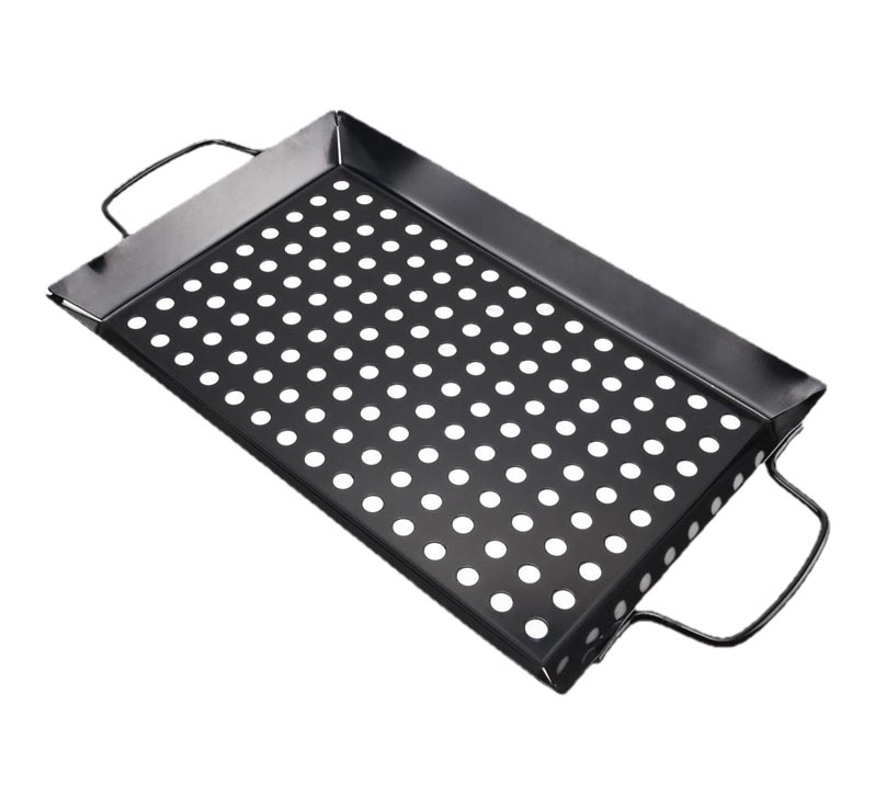 12.5 inch rectangle non-stick carbon steel BBQ grill pan