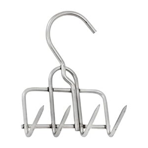 Four-prong stainless steel bacon hanger for smoker