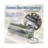 BBQ Grill Gear cylindrical grill basket stainless steel rotating grill basket