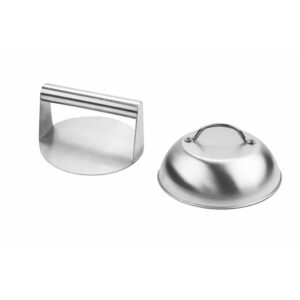 Stainless steel smashed burger press 5.5 inch with 9 inch cheese melting dome