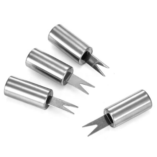 Stainless steel barbecue corn holders with dual prongs