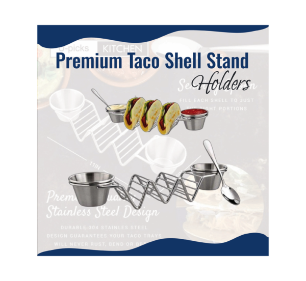 BBQ Grill Gear taco shell stand up holders holding multiple tacos