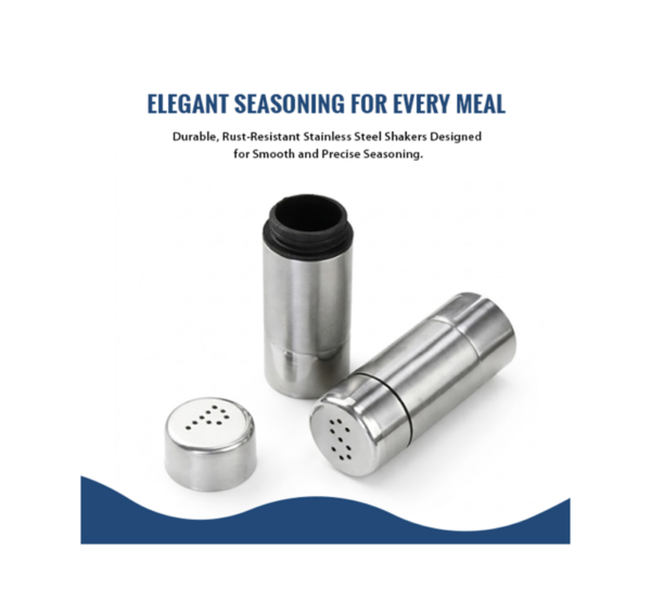 Stainless Steel Salt and Pepper Shaker set with polished finish