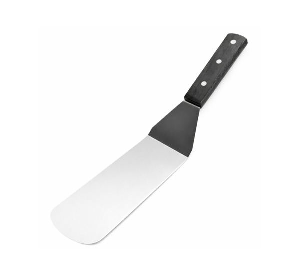 Stainless steel heat resistant extended frying spatula