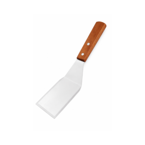 Stainless steel heat resistant three-sided frying spatula