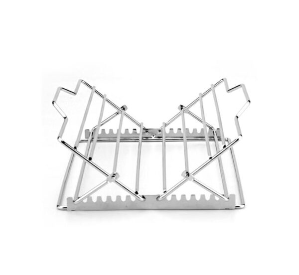 Large stainless steel broiling rack for grilling and smoking