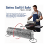 BBQ Grill Gear cylindrical grill basket stainless steel rotating grill basket