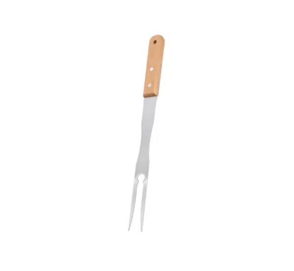 Long stainless steel BBQ fork with sharp tines