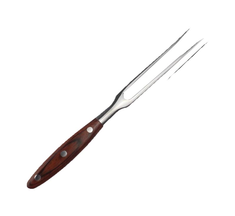 Stainless steel BBQ roasting fork tool with long handle