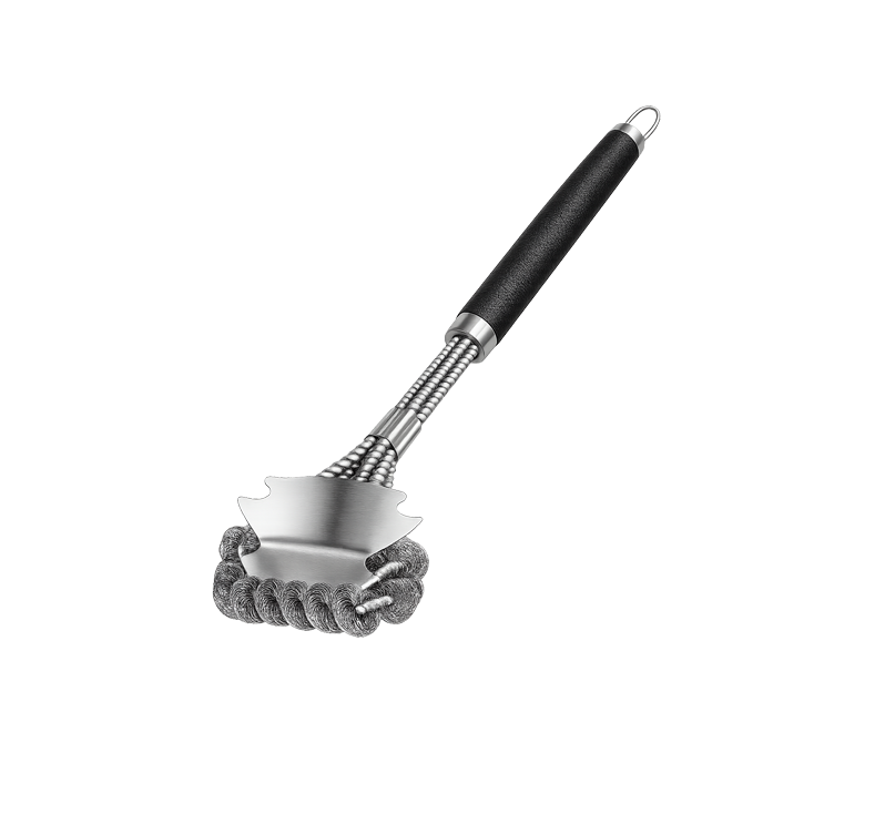 Stainless steel bristle free grill brush scraper for BBQ