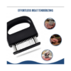 Meat tenderizer with 48 stainless steel needle blades and ergonomic handle