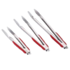 3 pack stainless steel BBQ serving tongs in 9 12 and 14 inch sizes