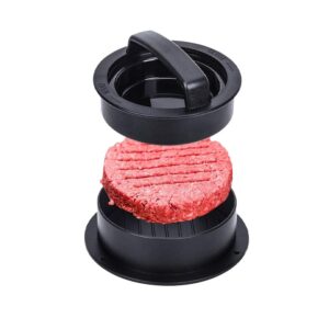 3-in-1 non-stick plastic BBQ burger press patty maker