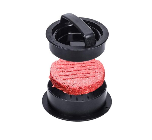 3-in-1 non-stick plastic BBQ burger press patty maker