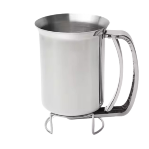 Stainless steel pancake batter dispenser for outdoor griddles