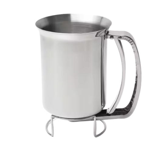 Stainless steel pancake batter dispenser for outdoor griddles