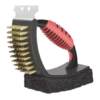 3 in 1 stainless steel BBQ brush scraper for grill cleaning