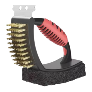 3 in 1 stainless steel BBQ brush scraper for grill cleaning