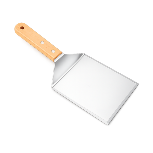 5 inch extra large stainless steel spatula with wooden handle